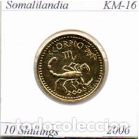 Monedas antiguas de &Aacute;frica: SOMALILANDIA 2006, 10 SHILLINGS, BA&Ntilde;O ORO, KM-16. SC; 2,95 &euro; 1
