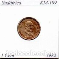 Monedas antiguas de &Aacute;frica: SUD&Aacute;FRICA 1982, 1 CENT, KM-109, SC; 1,95 &euro; 1