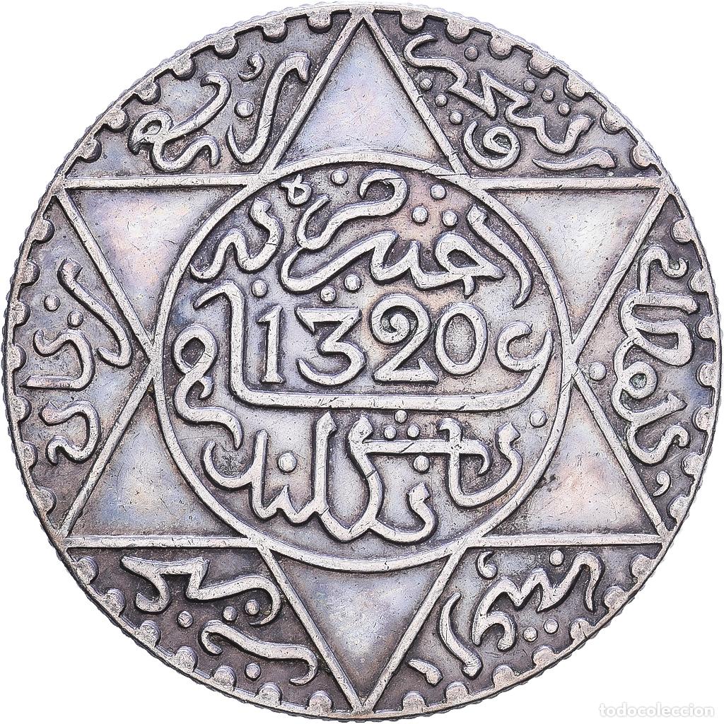 Monedas antiguas de &Aacute;frica: [#1547727] Marruecos, 'Abd al-Aziz, 1/4 Rial, 2-1/2 Dirhams, 1902/AH1320, London, Plata