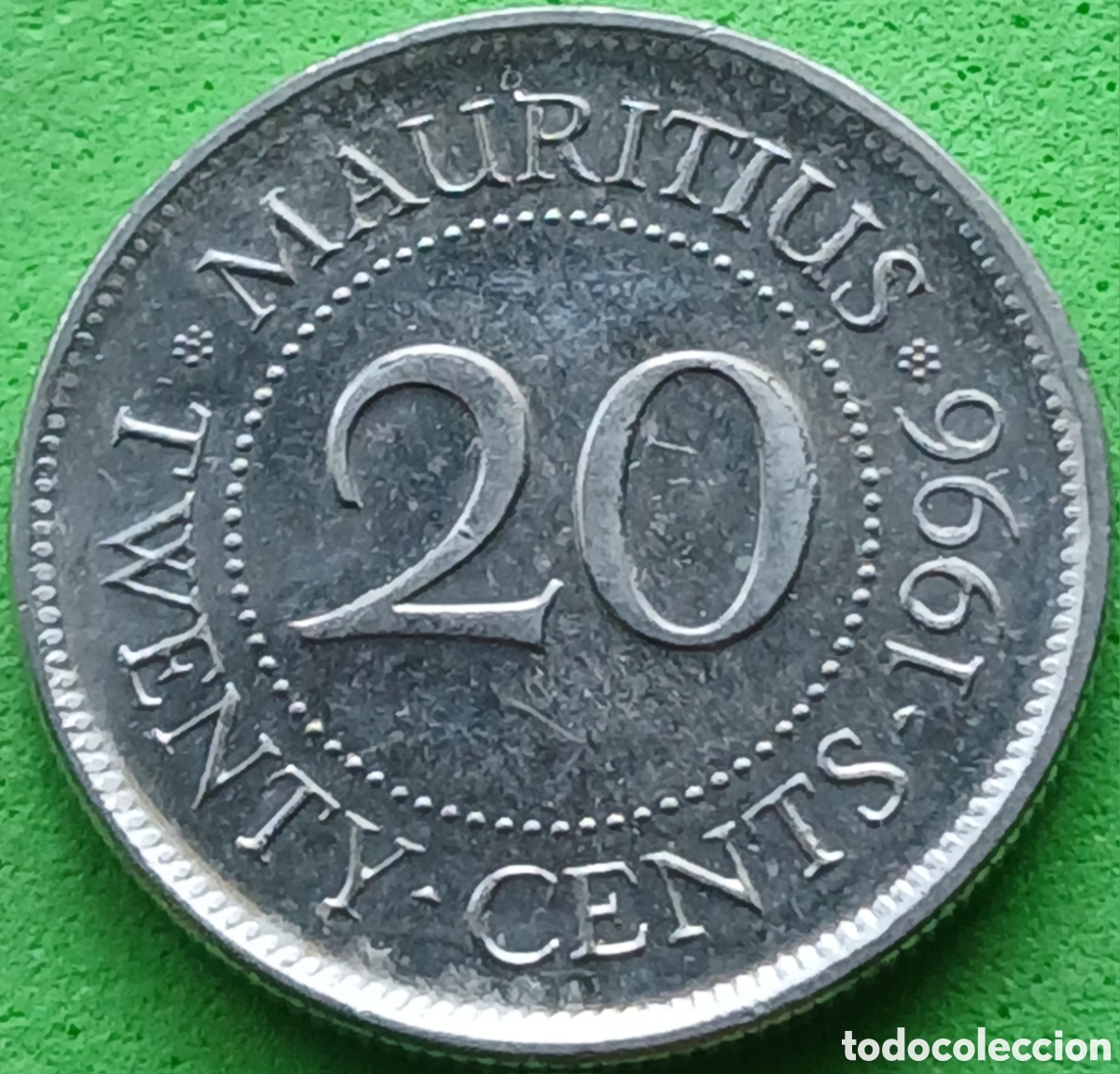 Monedas antiguas de &Aacute;frica: Mauricio 20 cents 1996 km#53