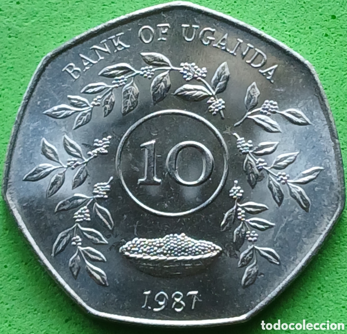 Monedas antiguas de &Aacute;frica: Uganda 10 shillings 1987 km#30