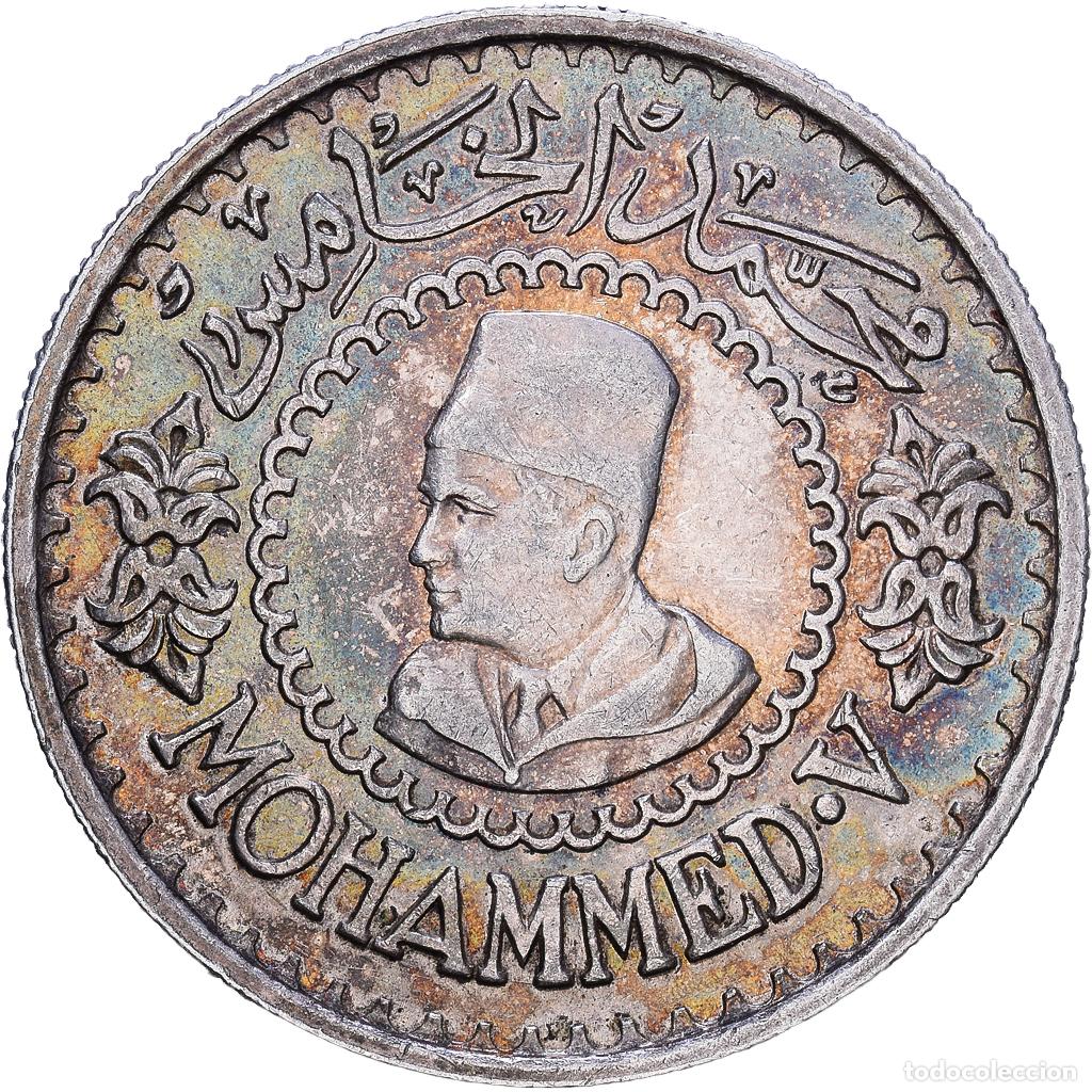 Monedas antiguas de &Aacute;frica: [#1118244] Marruecos, Mohammed V, 500 Francs, 1956, Paris, Plata, MBC+, KM:54
