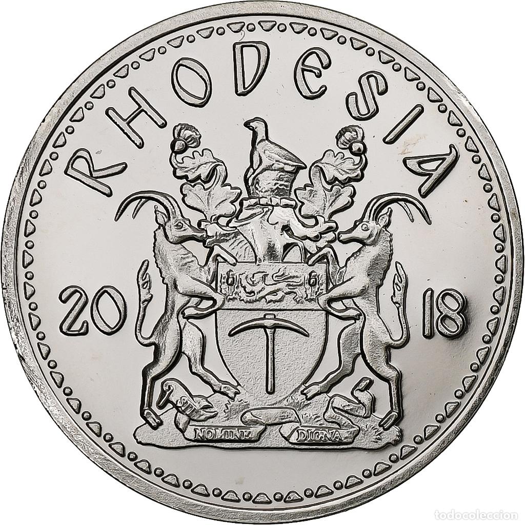 Monedas antiguas de &Aacute;frica: [#1306585] Rodesia, 50 Cents, Elephant, 2018, N&iacute;quel chapado en acero, SC