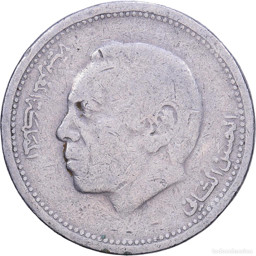 Monedas antiguas de &Aacute;frica: [#1530815] Marruecos, al-Hassan II, 1/2 Dirham, 1987/AH1407, Paris, Cobre - n&iacute;quel, BC+