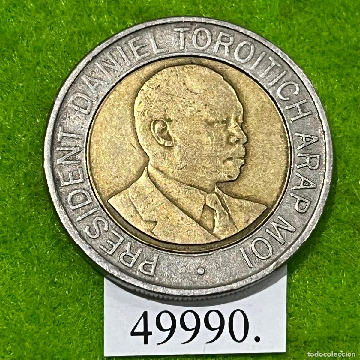 Monedas antiguas de &Aacute;frica: Kenia 20 shilling 1999, bimet&aacute;lica