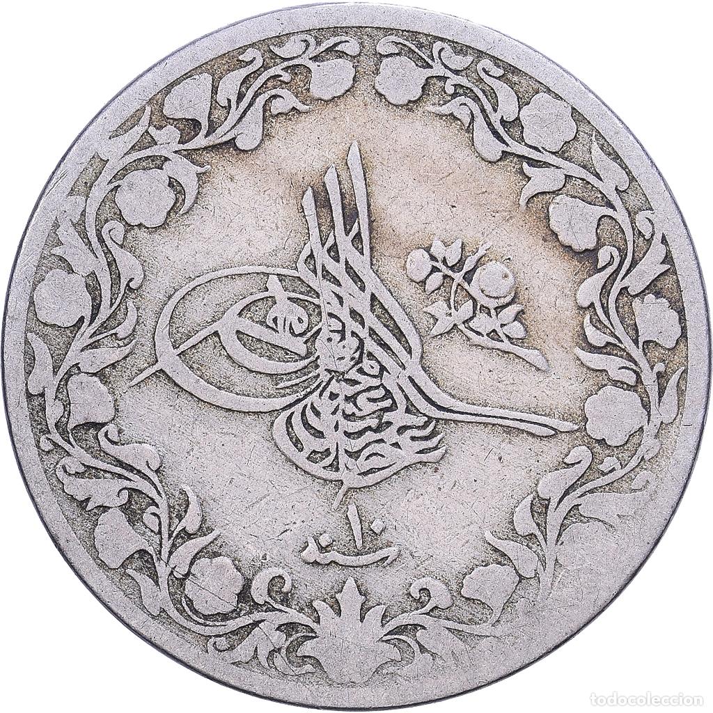 Monedas antiguas de &Aacute;frica: [#1530944] Egipto, Abdul Hamid II, 5 Qirsh, 1293, Plata, MBC, KM:294