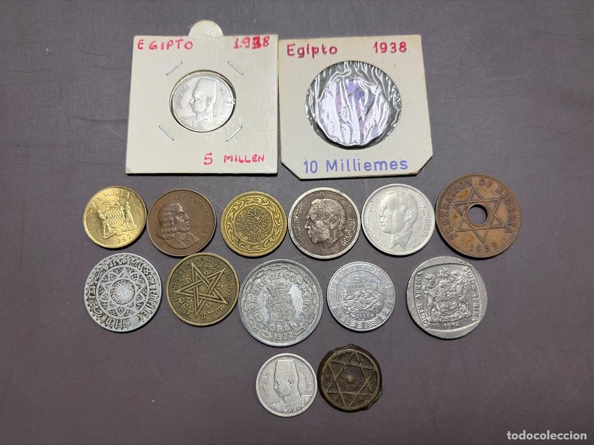 Monedas antiguas de &Aacute;frica: LOTE DE 15 MONEDAS DE &Aacute;FRICA. DIFERENTES. VER FOTOS