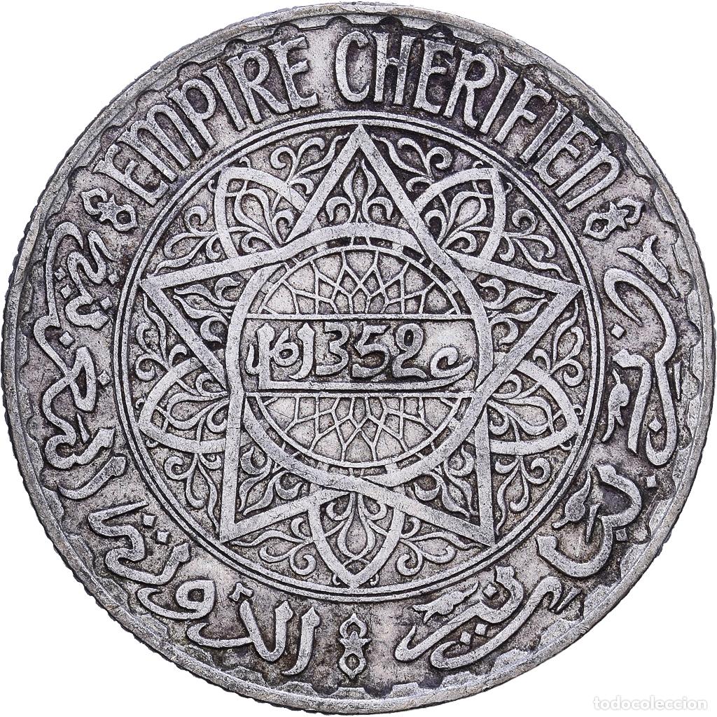Monedas antiguas de &Aacute;frica: [#1531255] Marruecos, Mohammed V, 10 Francs, AH 1352/1933, Paris, Plata, MBC, Lecompte:255