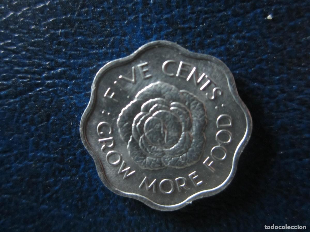 Monedas antiguas de &Aacute;frica: Seychelles 5 cents 19722