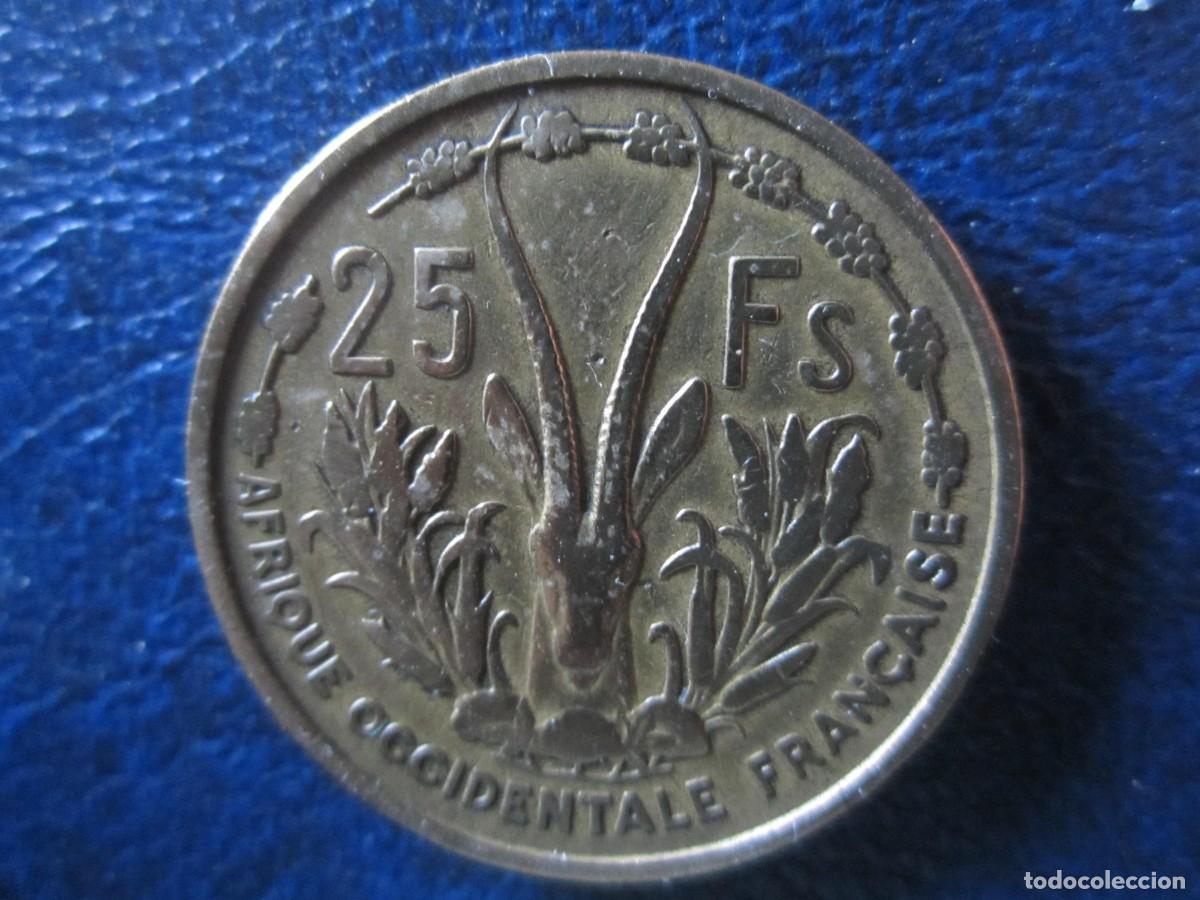 Monedas antiguas de &Aacute;frica: &Aacute;frica Occidental Francesa 25 Francos 1956