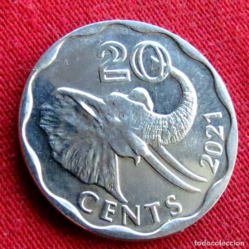 Monedas antiguas de &Aacute;frica: Swaziland 20 cents 2021 elefante Eswatini UNC