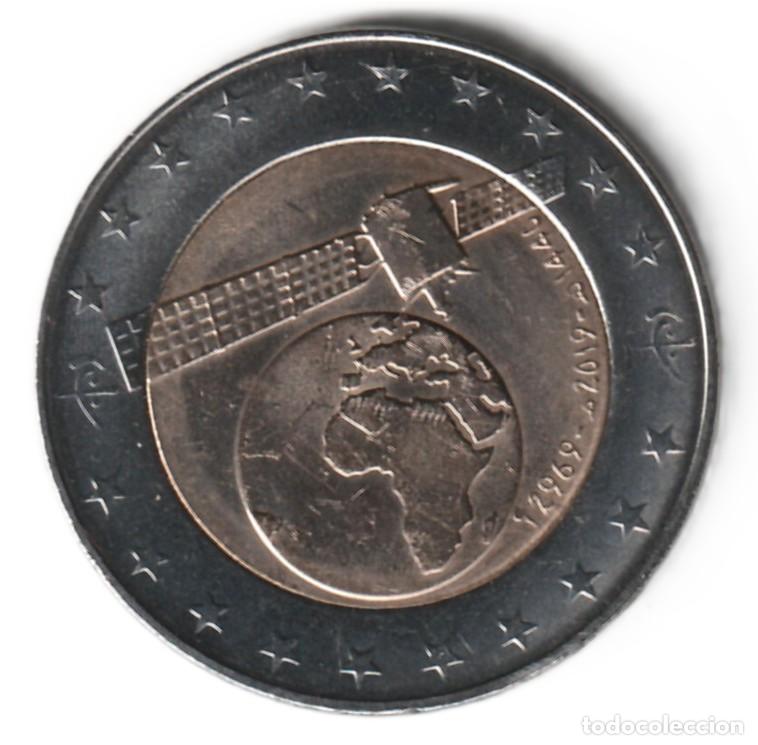 Monedas antiguas de &Aacute;frica: Argelia 100 dinares, Sat&eacute;lite Alcomsat-1 2019 Bimet&aacute;lica, UC# 102