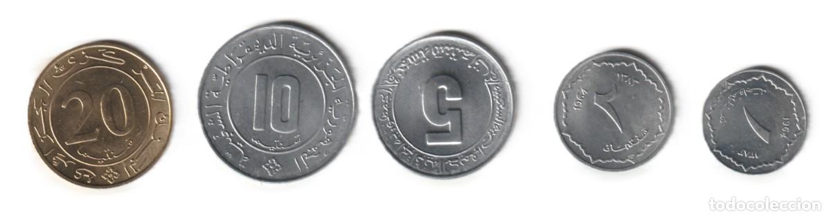 Monedas antiguas de &Aacute;frica: Argelia set de 4 monedas, 1,2,5,10 y 20 centimes Sin circular