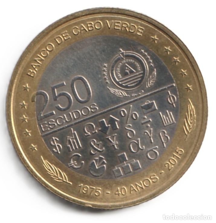Monedas antiguas de &Aacute;frica: Cabo Verde 250 escudos, Independencia 2015 Bimet&aacute;lica, KM# 55