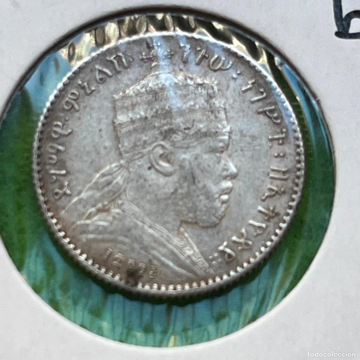 Monedas antiguas de &Aacute;frica: Etiop&iacute;a 1895, 1 gersh plata, 1/20 birr , Ethiopia, 46436 MO