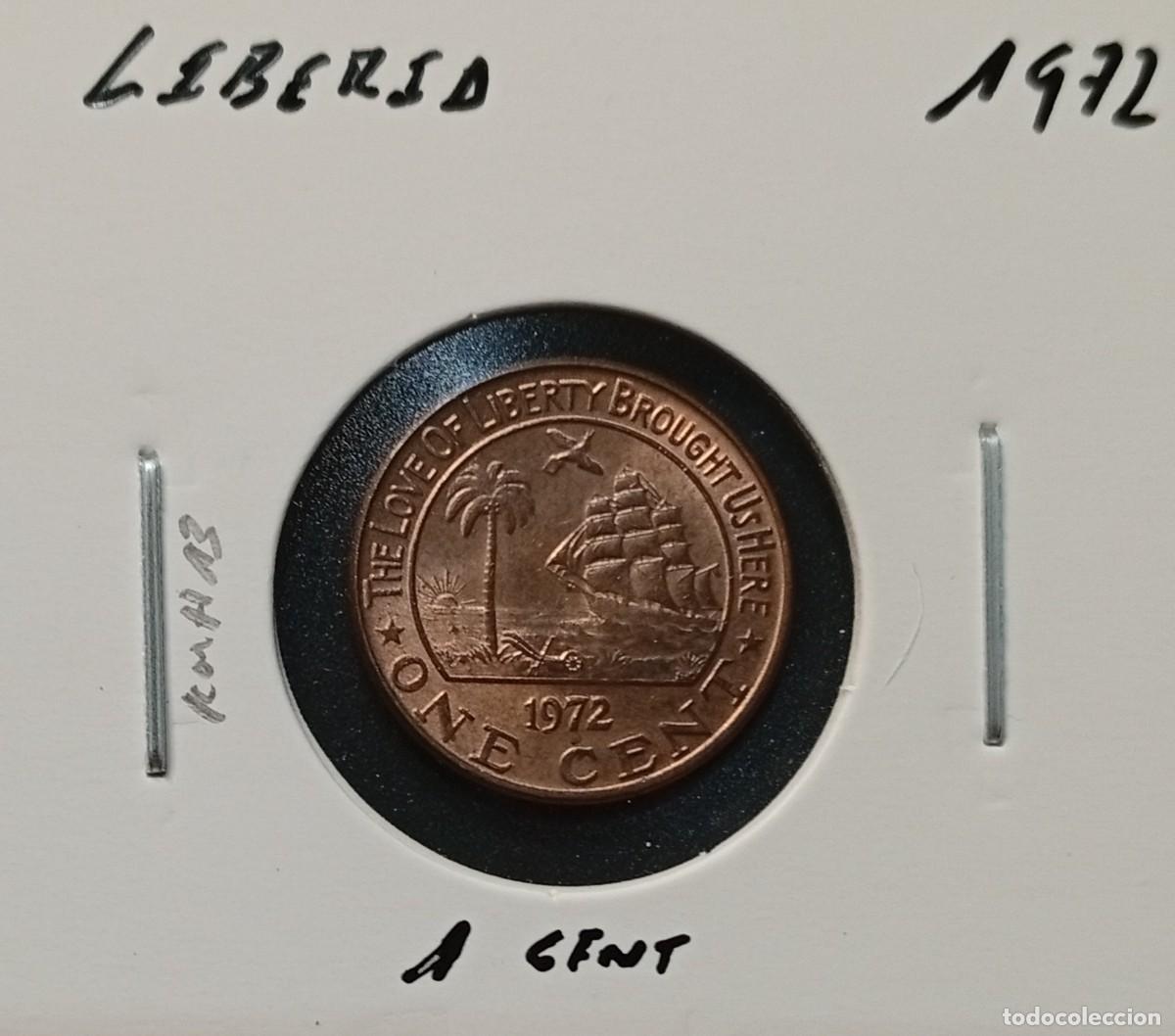 Monedas antiguas de &Aacute;frica: LIBERIA 1 CENTAVO / CENT 1972 KM#13 EBC.