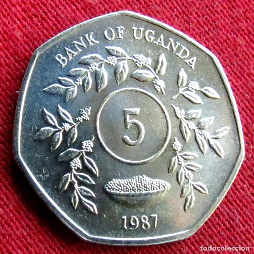 Monedas antiguas de &Aacute;frica: Uganda 5 shillings 1987 UNC