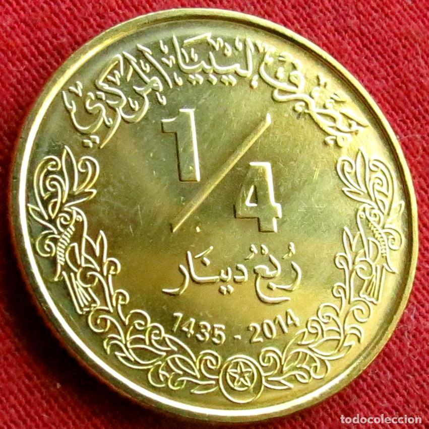 Monedas antiguas de &Aacute;frica: Libia 1/4 dinar 2014 UNC