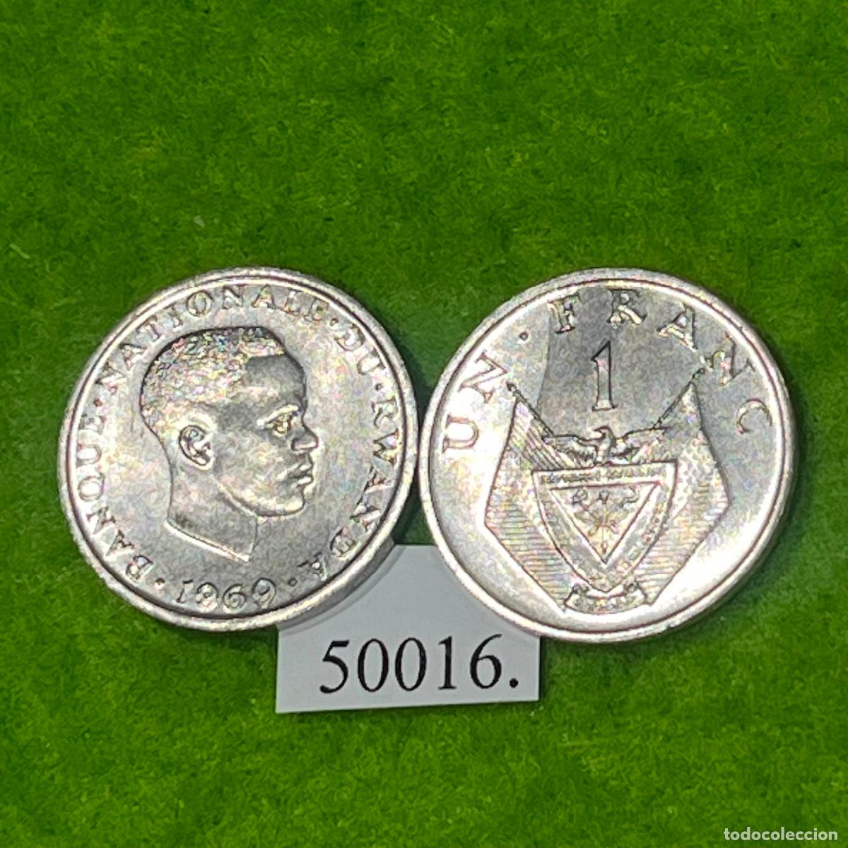 Monedas antiguas de &Aacute;frica: Rwanda 1 franco 1969, una moneda, 50016 2