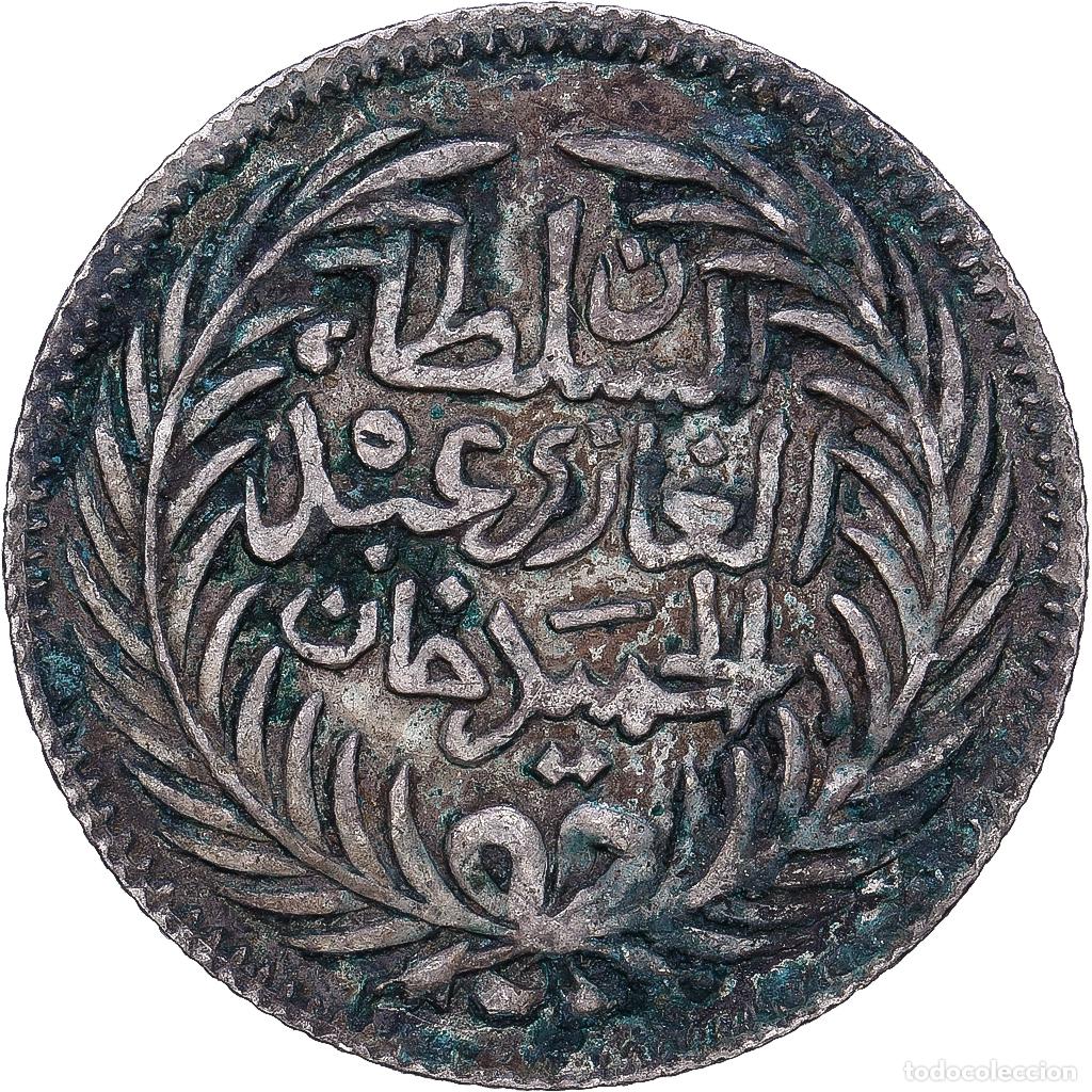 Monedas antiguas de &Aacute;frica: [#1167929] T&uacute;nez, TUNIS, Sultan Abdul Hamid II with Muhammad al-Sadiq Bey, 8 Kharub, 1881