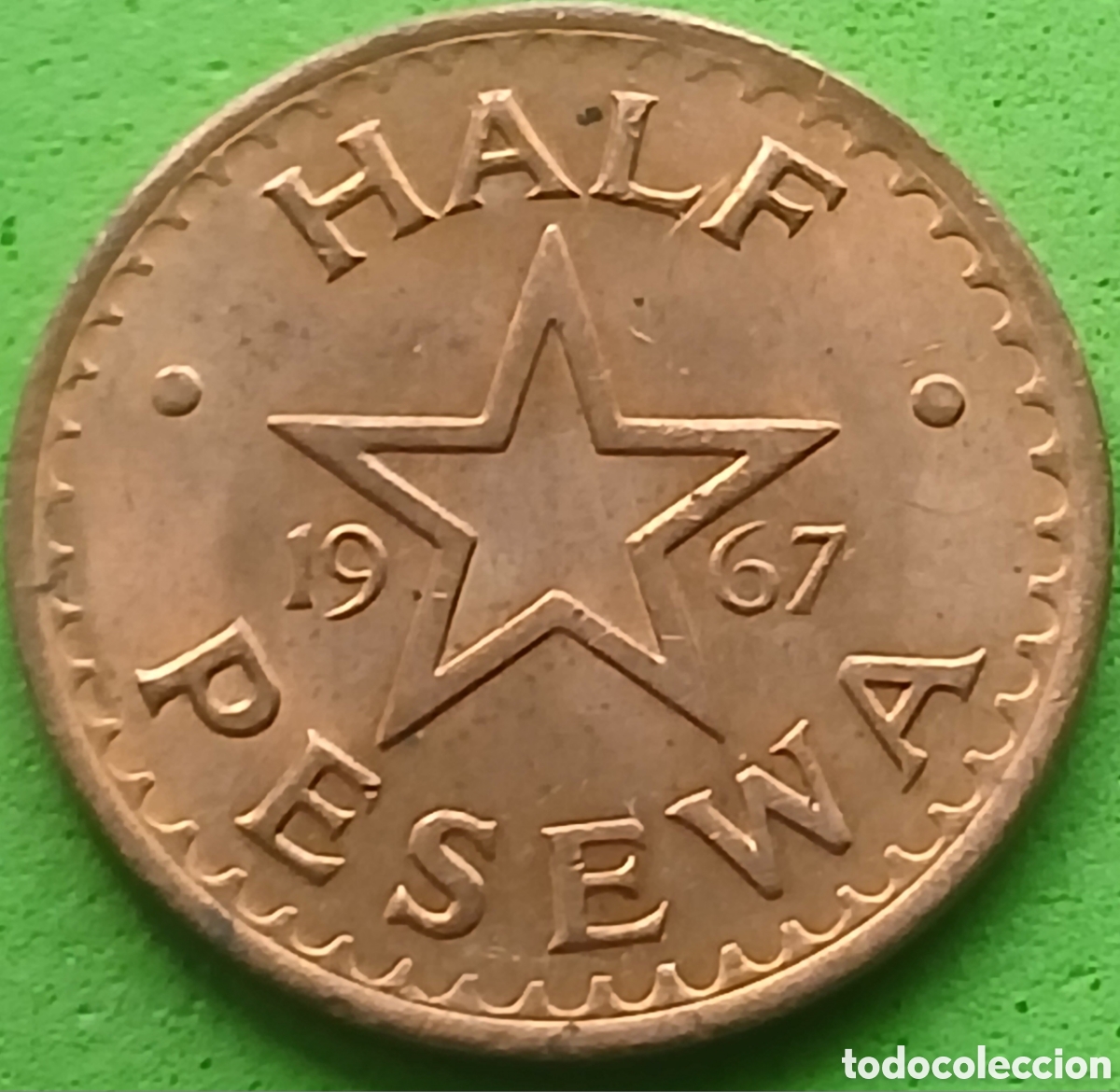 Monedas antiguas de &Aacute;frica: Ghana half pesewa 1967 km#12