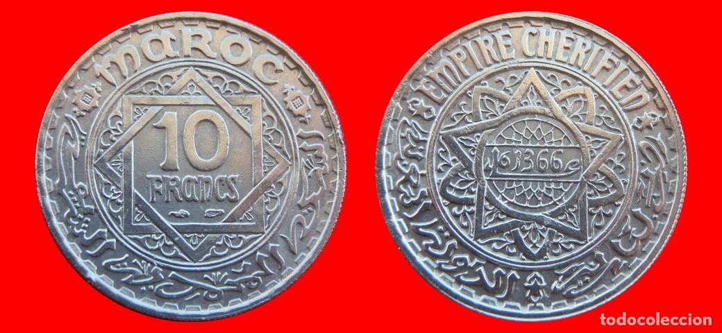 Monedas antiguas de &Aacute;frica: 10 FRANCOS 1947 MARRUECOS-157265