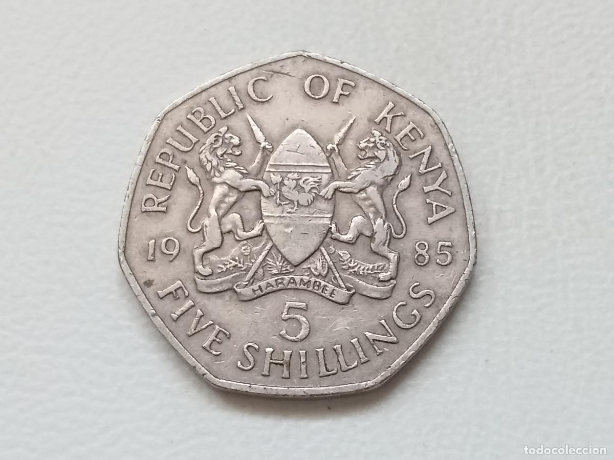 Monedas antiguas de &Aacute;frica: KENYA 5 SHILLINGS 1985 KM.23