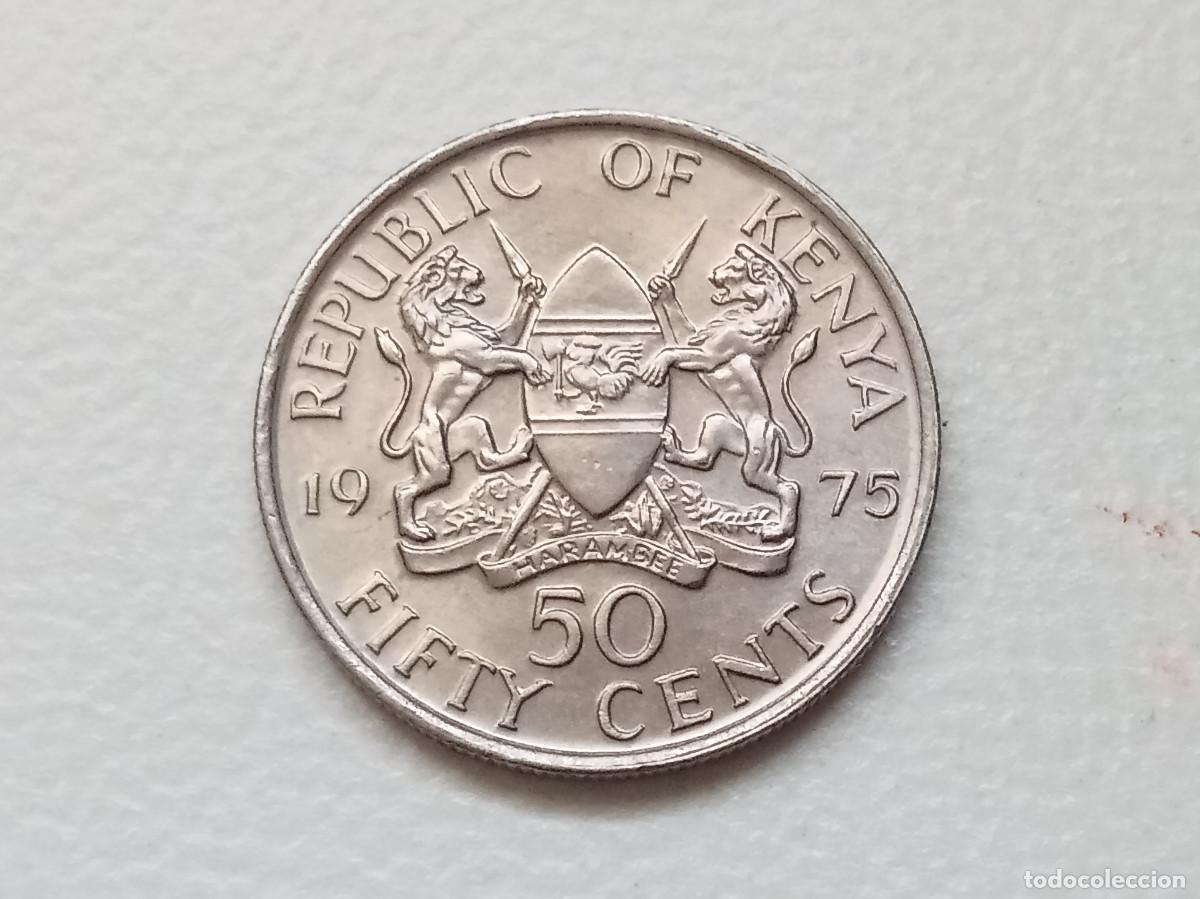 Monedas antiguas de &Aacute;frica: KENYA) 50 CENTS 1975 KM.13 SC