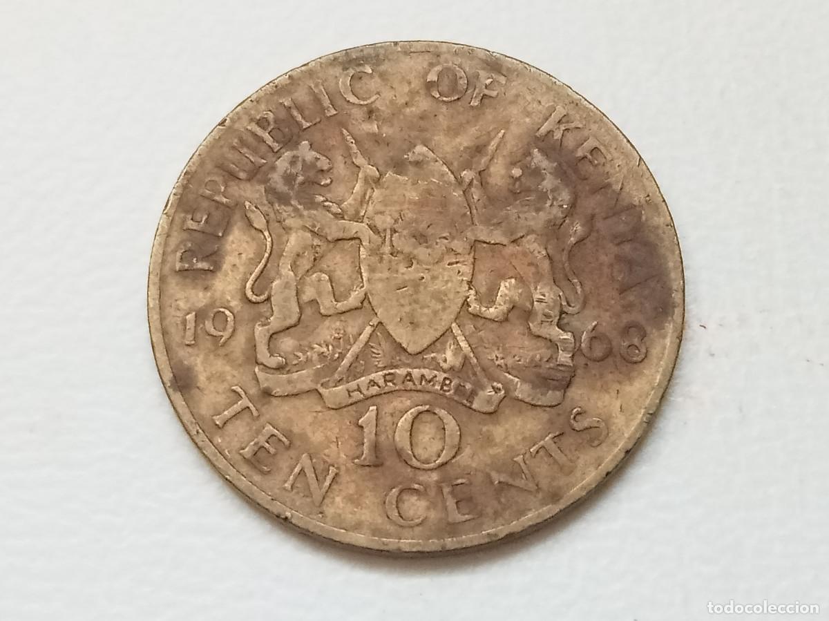 Monedas antiguas de &Aacute;frica: KENYA 10 CENTS 1968 KM#2