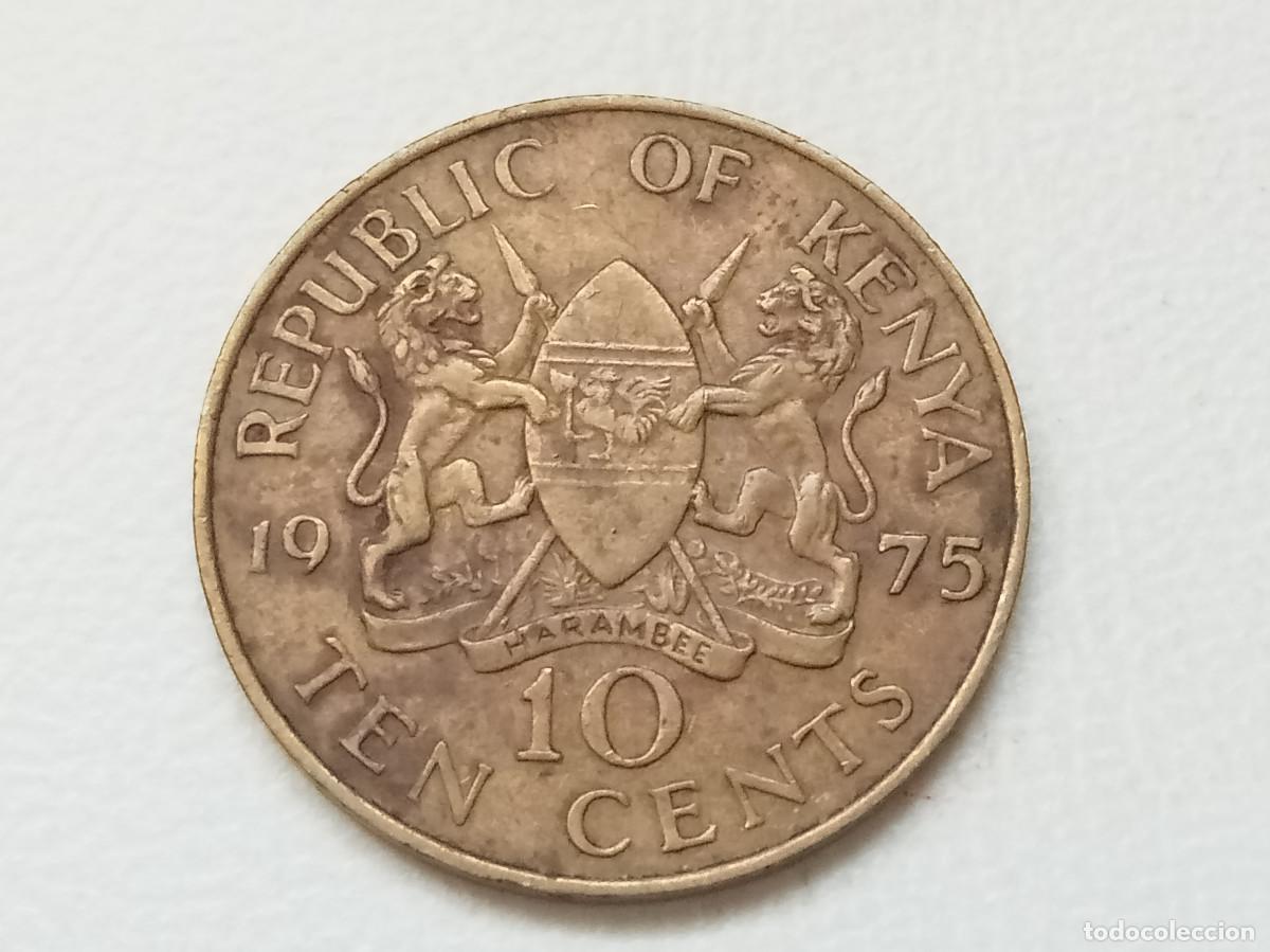 Monedas antiguas de &Aacute;frica: KENYA TEN CENTS 1975 KM#11