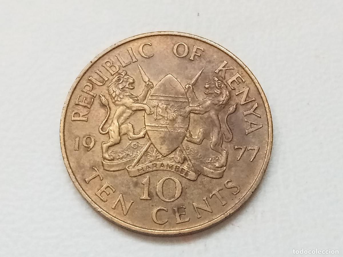 Monedas antiguas de &Aacute;frica: KENYA TEN CENTS 1977 KM#11