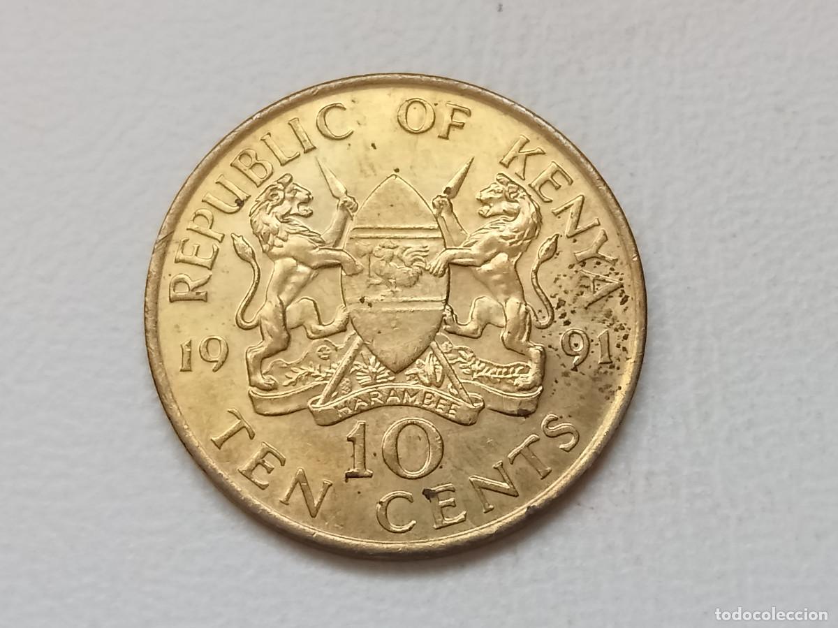 Monedas antiguas de &Aacute;frica: KENYA TEN CENTS 1991 KM#18 SC-
