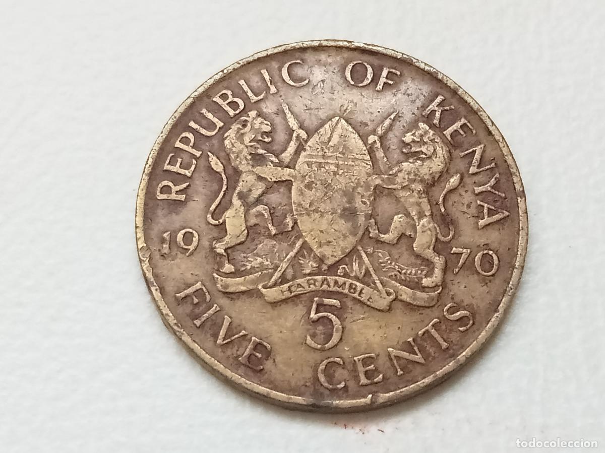 Monedas antiguas de &Aacute;frica: KENYA 5 CENTS 1970 KM#10