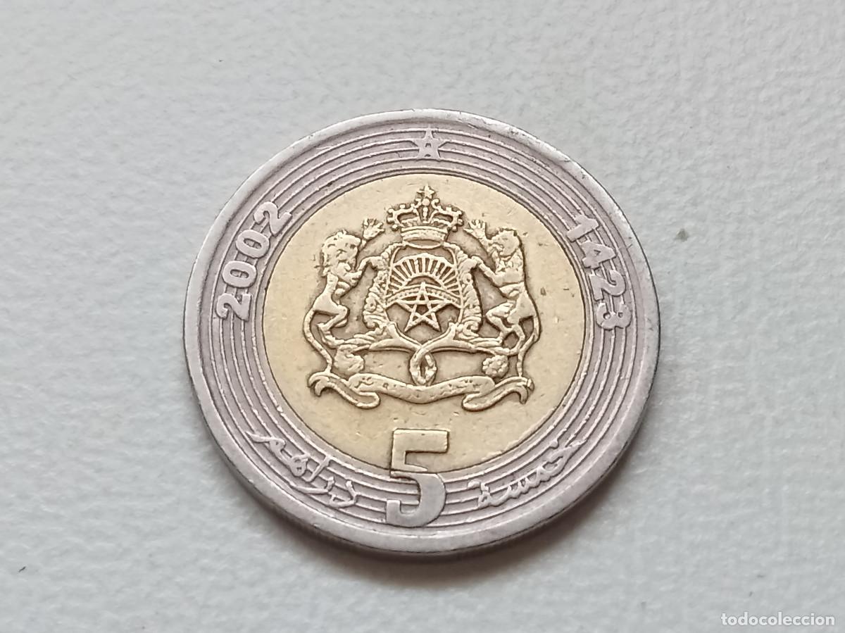 Monedas antiguas de &Aacute;frica: MARRUECOS 5 DIRHAM 2002 Y#109