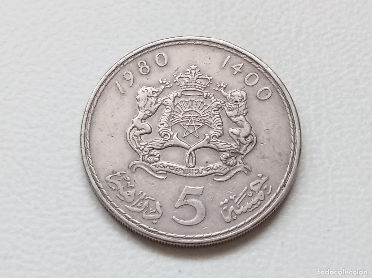 Monedas antiguas de &Aacute;frica: MARRUECOS 5 DIRHAM 1980 Y#72