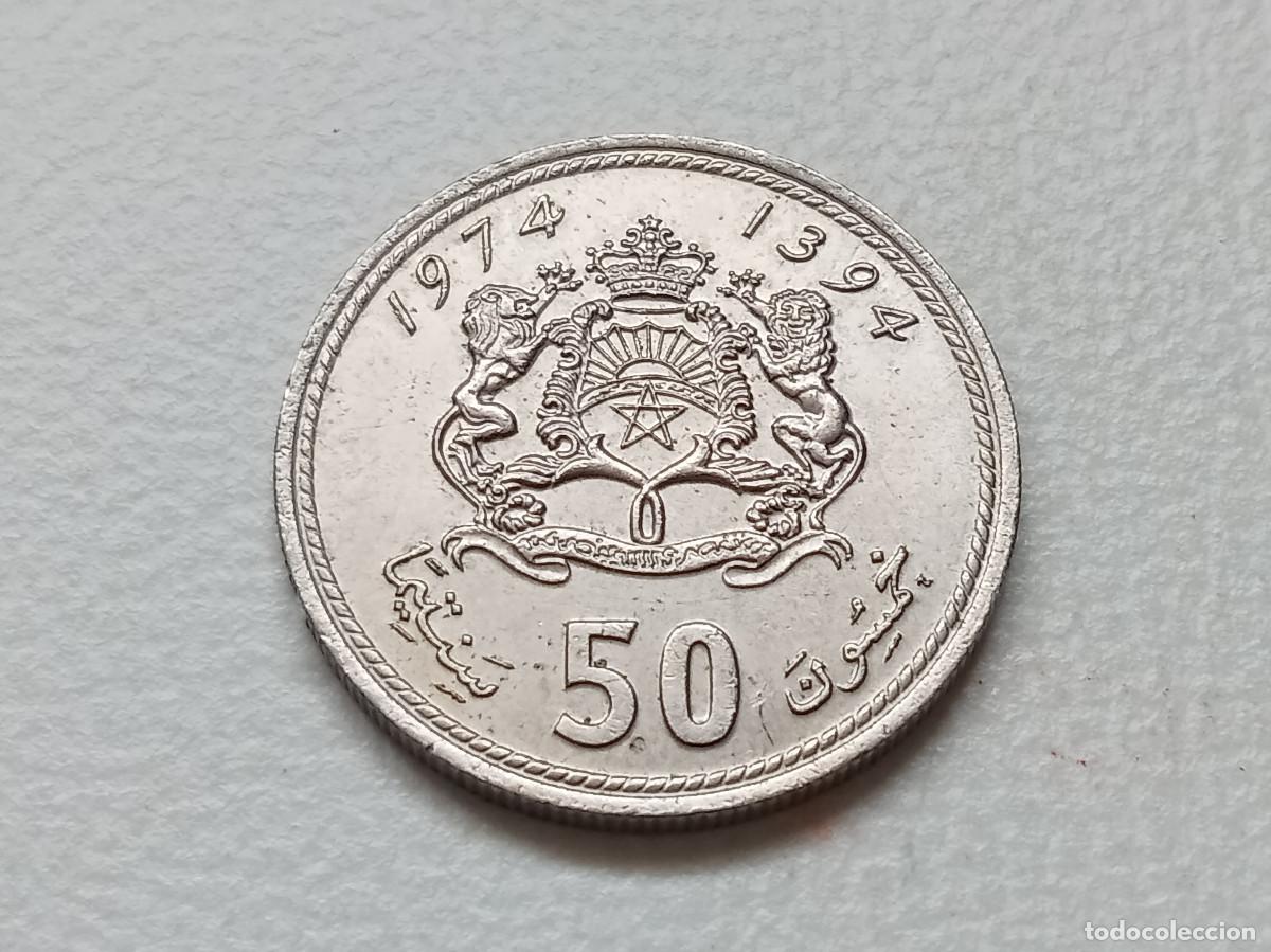 Monedas antiguas de &Aacute;frica: MARRUECOS 50 SANTIMAT 1974 Y#62 EBC+