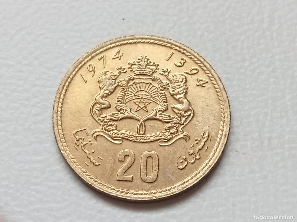 Monedas antiguas de &Aacute;frica: MARRUECOS 20 SANTIMAT 1974 Y#61 EBC