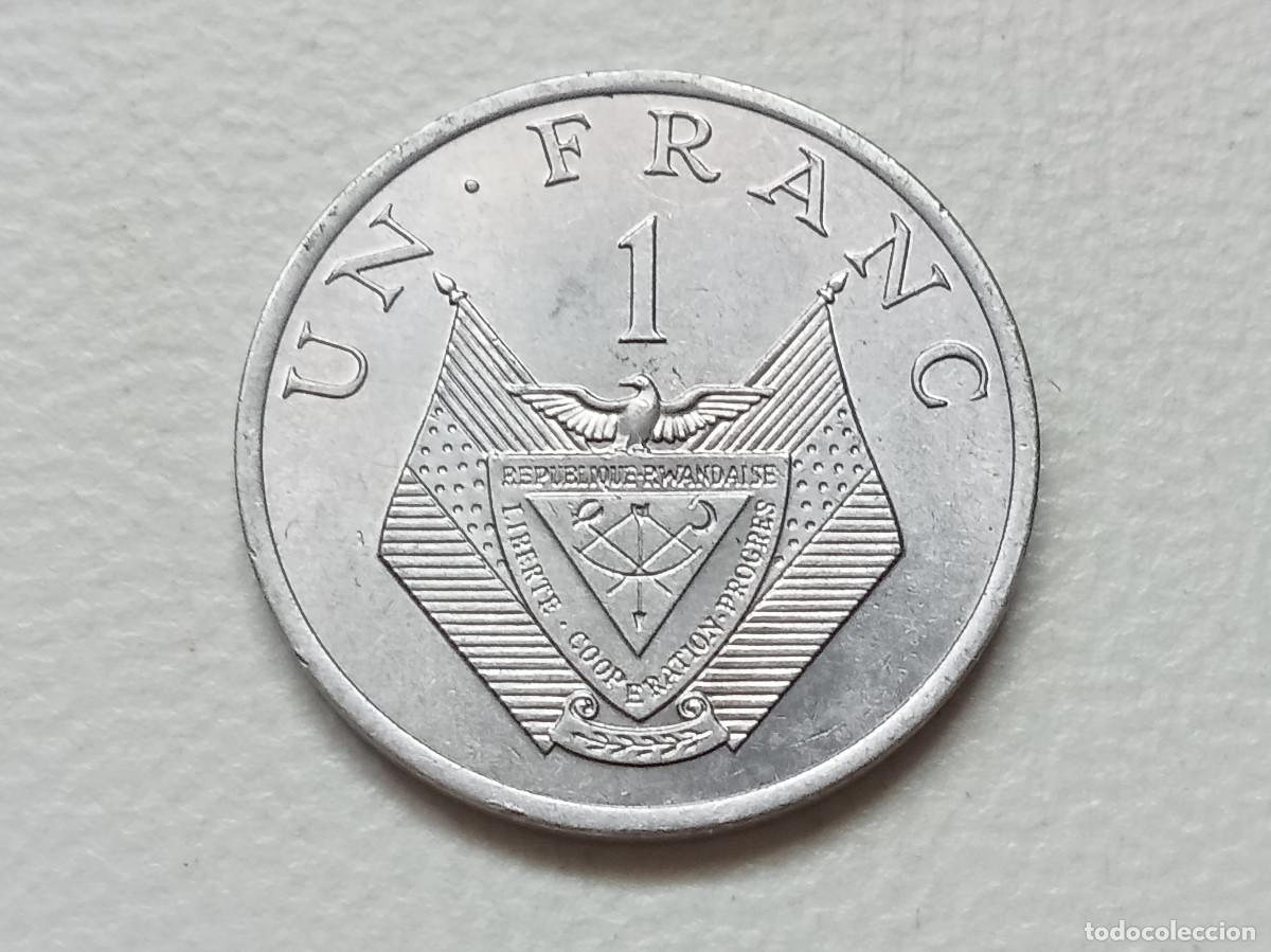 Monedas antiguas de &Aacute;frica: RUANDA 1 FRANCO 1977 KM.12