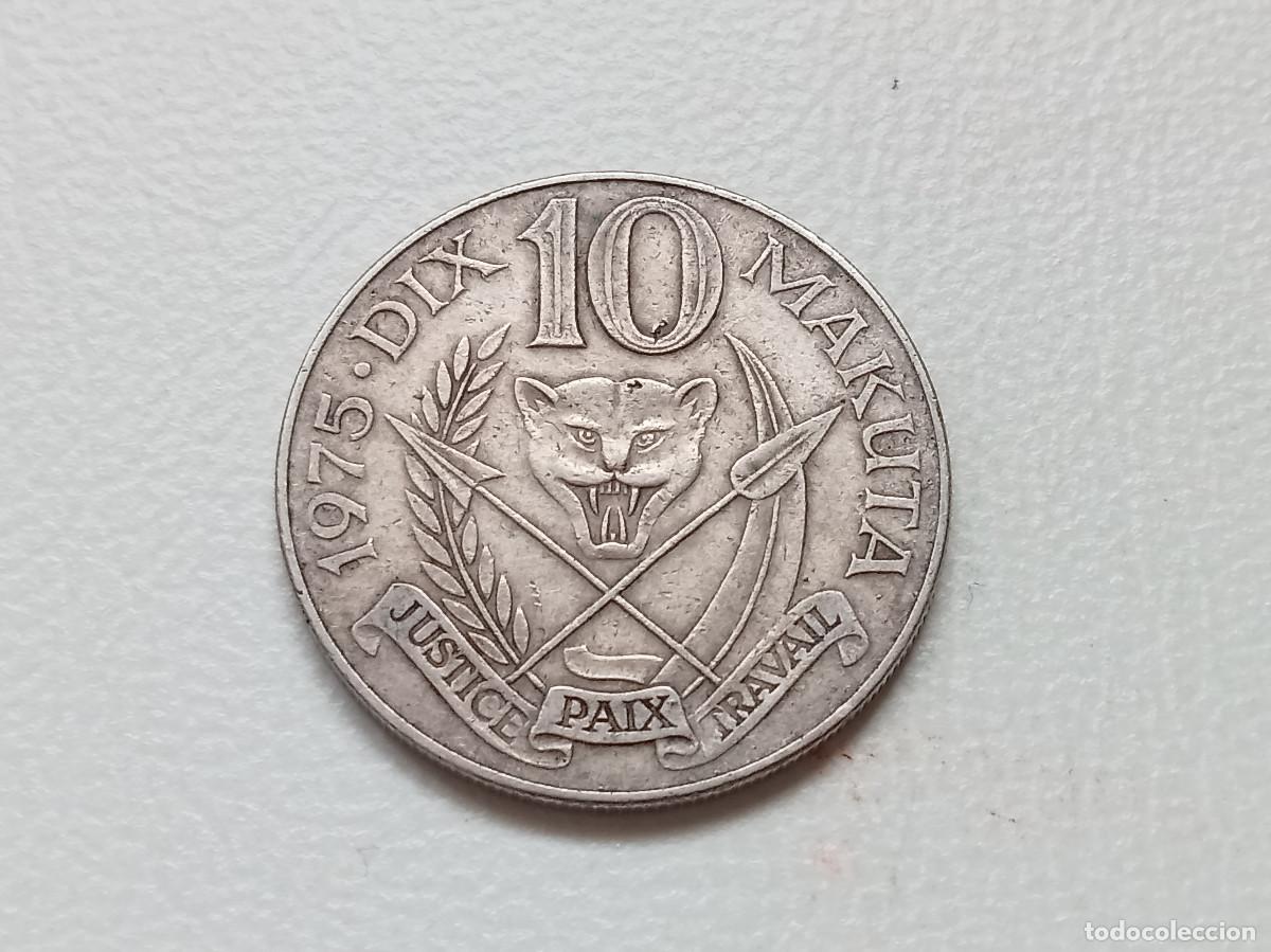 Monedas antiguas de &Aacute;frica: ZAIRE 10 MAKUTA 1975 KM#7