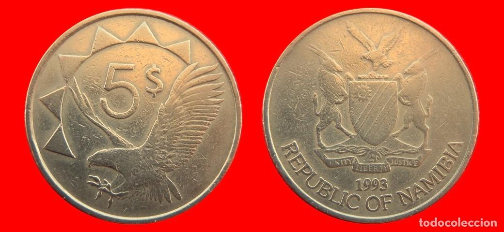 Monedas antiguas de &Aacute;frica: 5 DOLARES 1993 NAMIBIA-157334