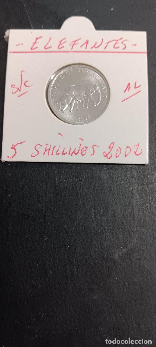 Monedas antiguas de &Aacute;frica: SOMALILANDIA 5 SHILLINGS 2002 S/C KM=19 (ALUMINIO) ELEFANTES