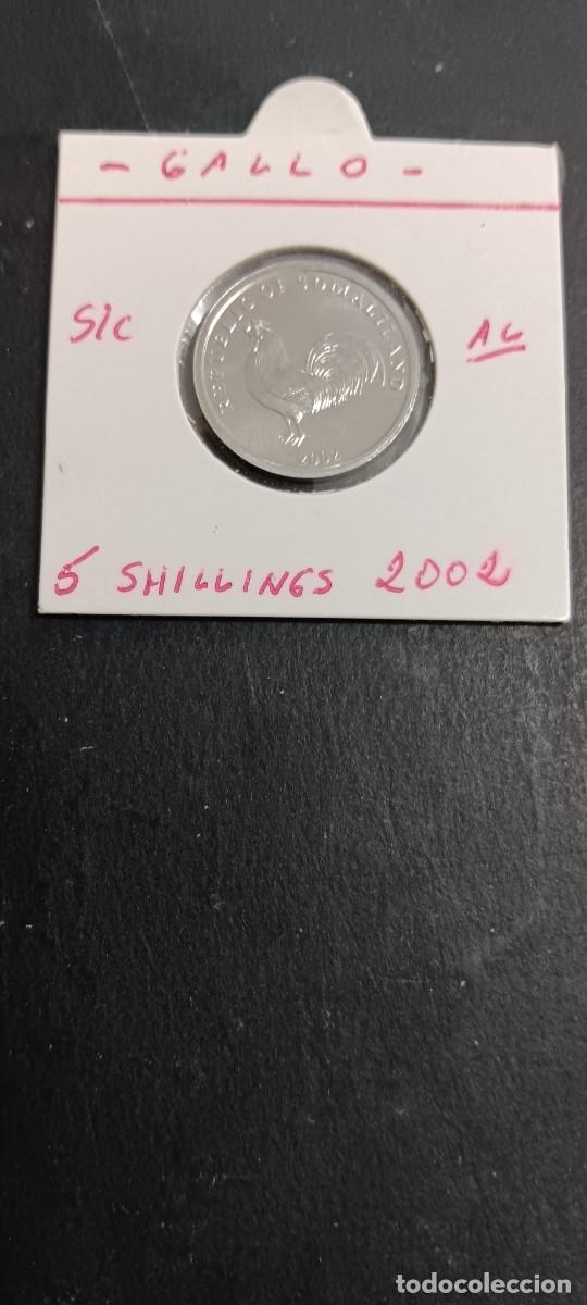 Monedas antiguas de &Aacute;frica: SOMALILANDIA 5 SHILLINGS 2002 S/C KM=5 (ALUMINIO) GALLO
