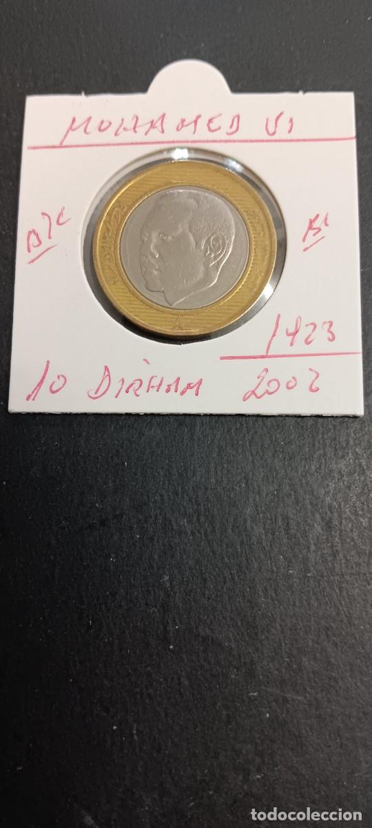 Monedas antiguas de &Aacute;frica: MARRUECOS 10 DIRHAM 2002(1423) BC KM=110 (BIMETALICA) MOHAMED VI