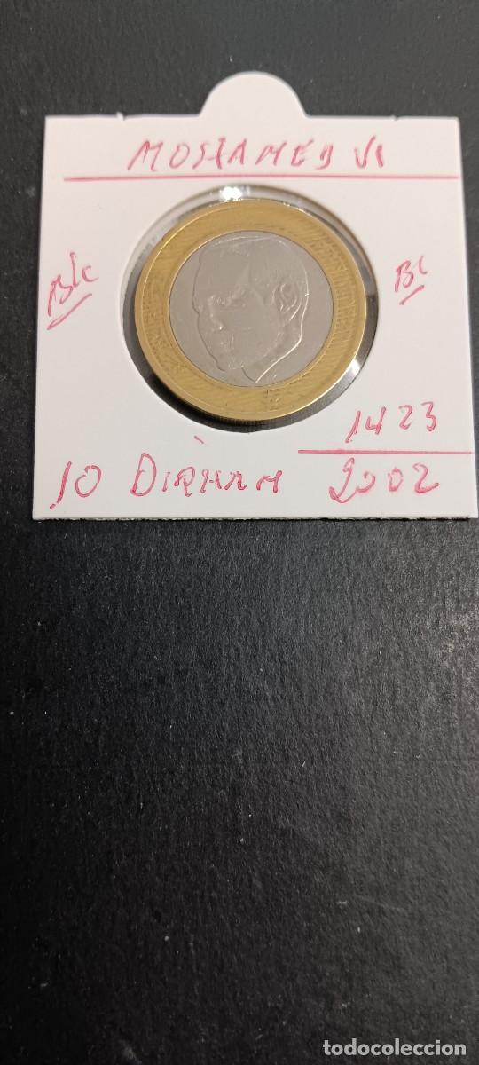 Monedas antiguas de &Aacute;frica: MARRUECOS 10 DIRHAM 2002(1423) BC KM=110 (BIMETALICA) MOHAMED VI