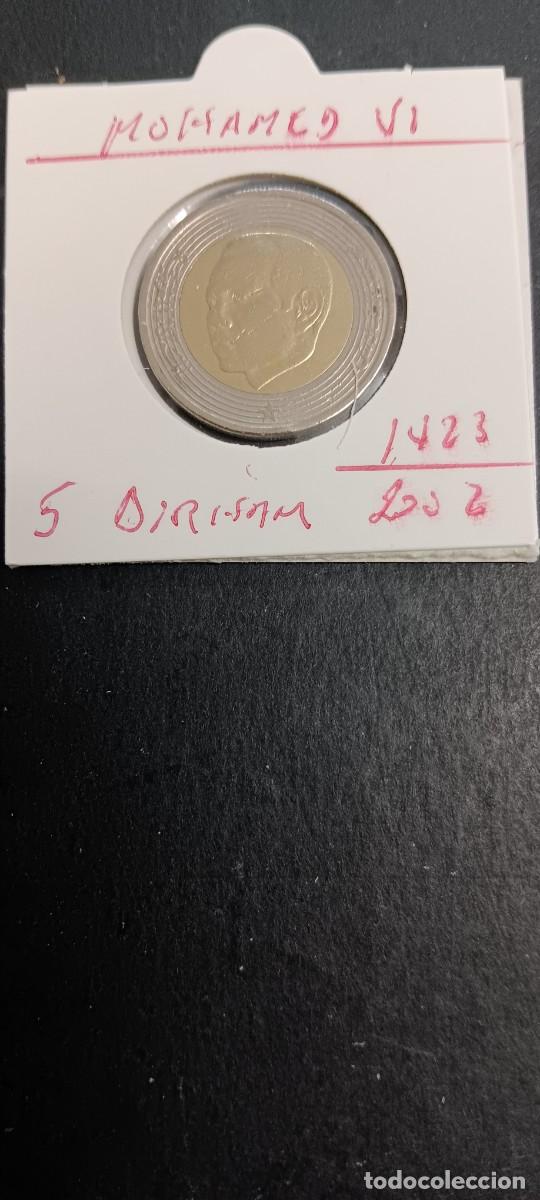 Monedas antiguas de &Aacute;frica: MARRUECOS 5 DIRHAM 2002(1423) BC KM=109 (BIMETALICA) MOHAMED VI