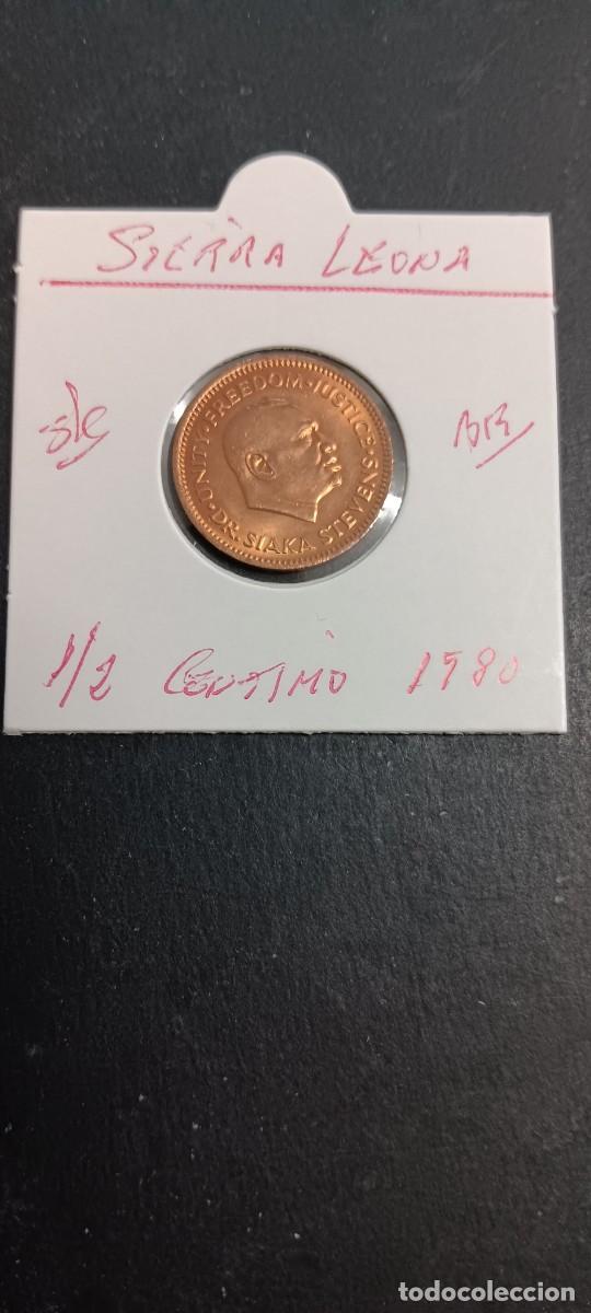 Monedas antiguas de &Aacute;frica: SIERRA LEONA 1/2 CENTIMO 1980 S/C KM=31 (BRONCE)