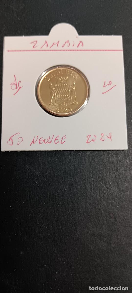 Monedas antiguas de &Aacute;frica: ZAMBIA 50 NGWEE 2024 S/C KM= NEW (LAT&Oacute;N)