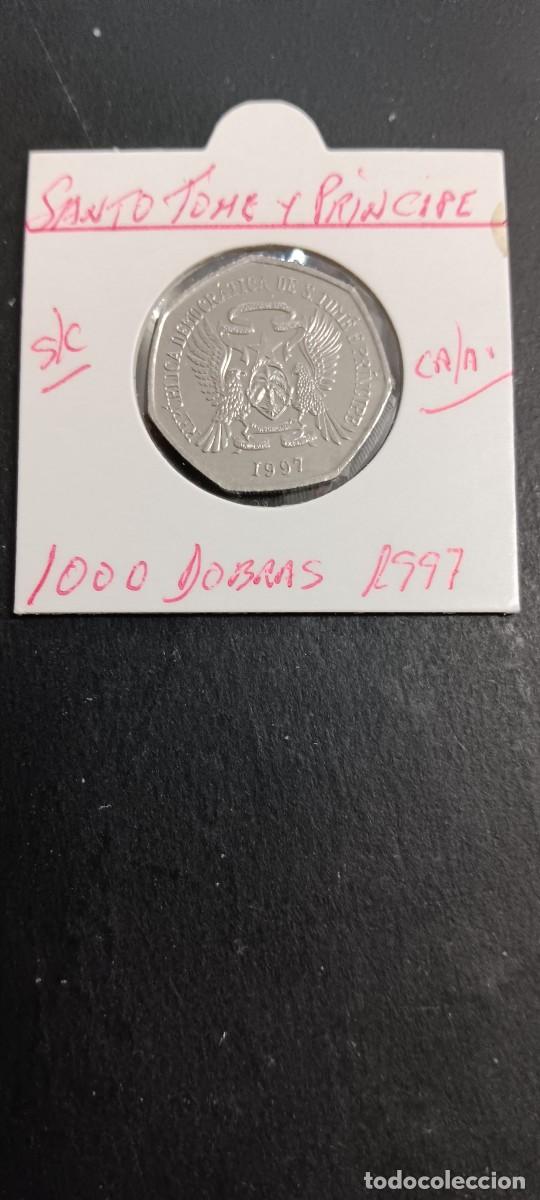 Monedas antiguas de &Aacute;frica: SANTO TOM&Eacute; Y PRINCIPE 1000 DOBRAS 1997 S/C KM=90 (CROMO-ACERO)