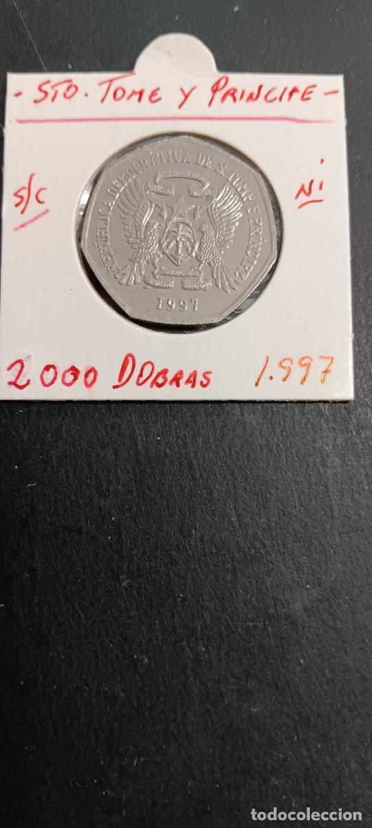 Monedas antiguas de &Aacute;frica: SANTO TOM&Eacute; Y PRINCIPE 2000 DOBRAS 1997 S/C KM=91 (CROMO-ACERO)