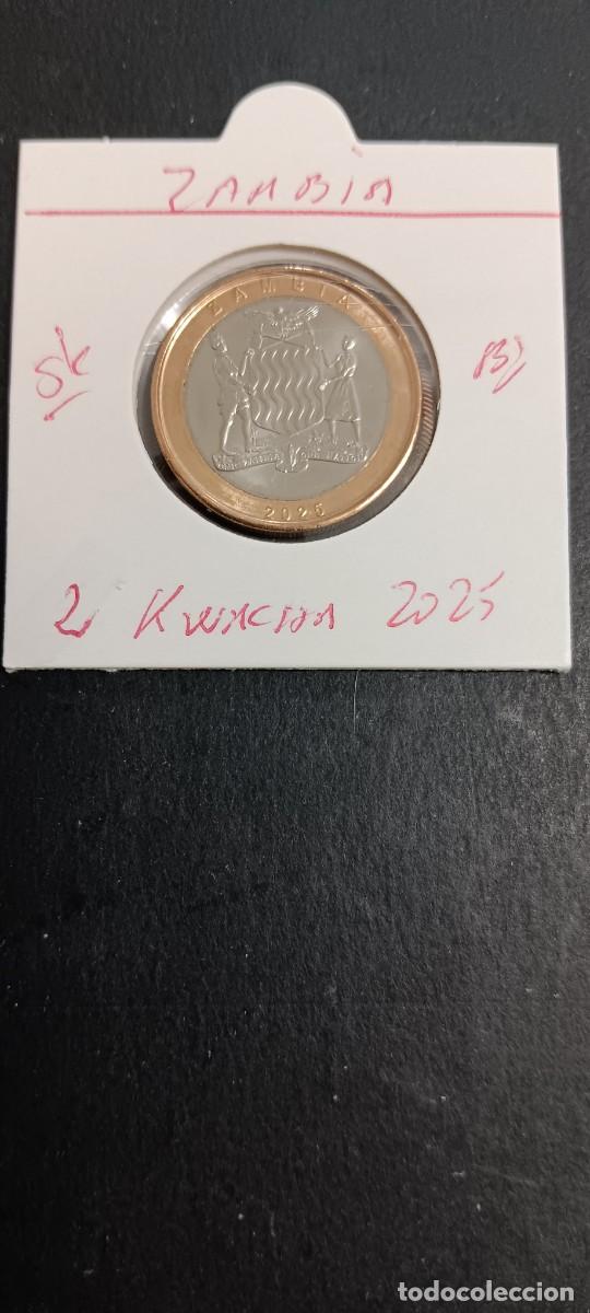 Monedas antiguas de &Aacute;frica: ZAMBIA 2 KWACHA 2025 S/C KM=NEW (BIMETALICA)